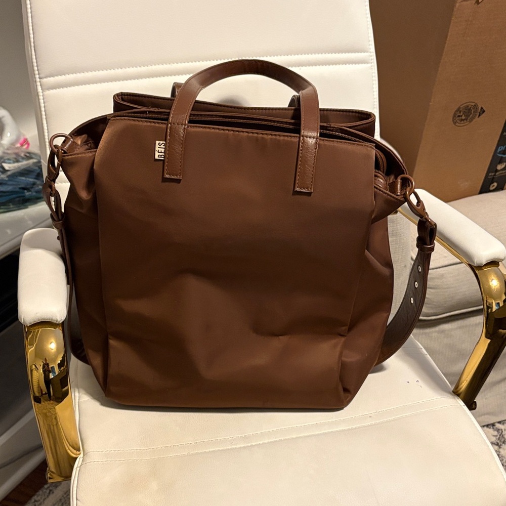 BEIS COMMMUTER TOTE- Chocolate Brown Tote Bag